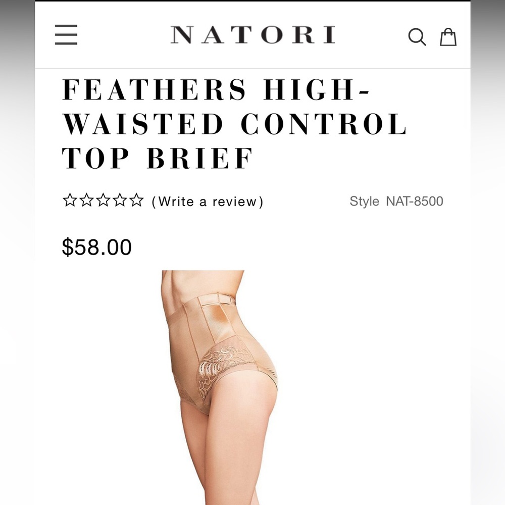 Natori Feathers high waisted control top brief